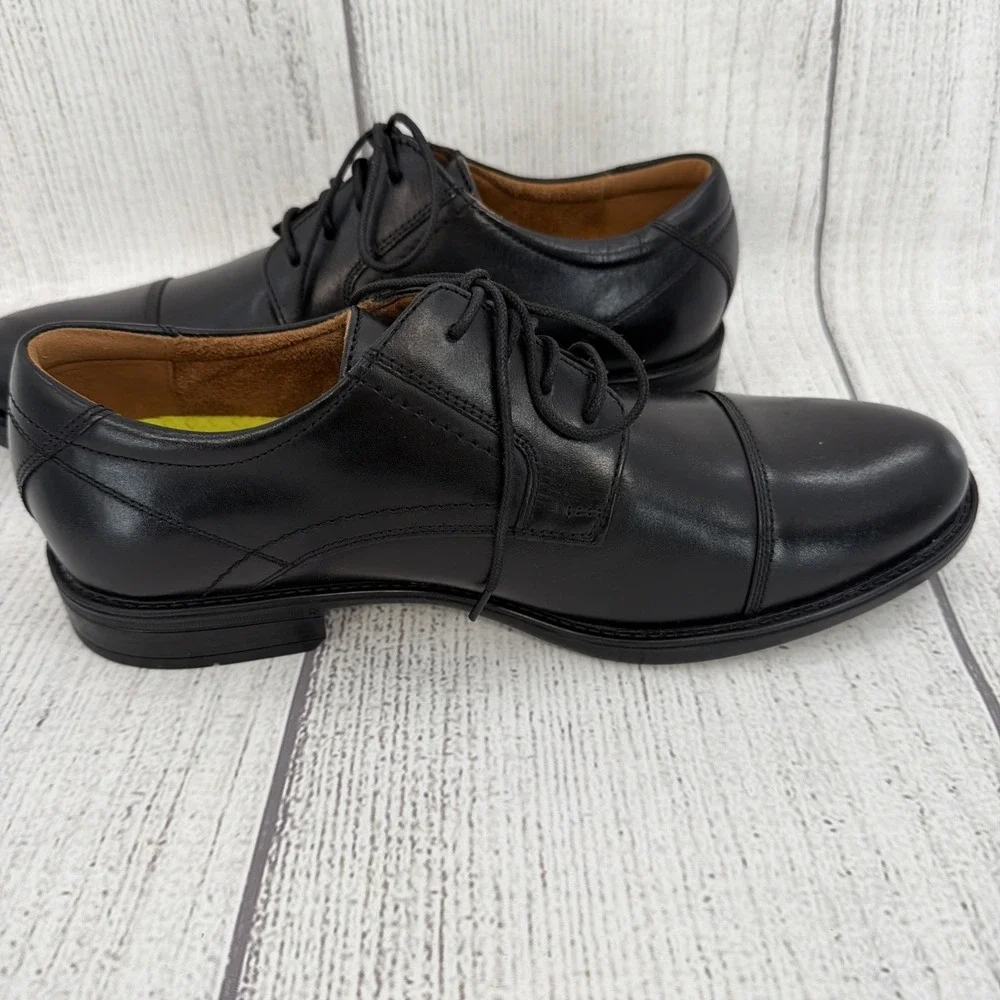 Florsheim Oxfords Mens 8.5 Black Leather Medfield Cap Toe Dress Shoes Career